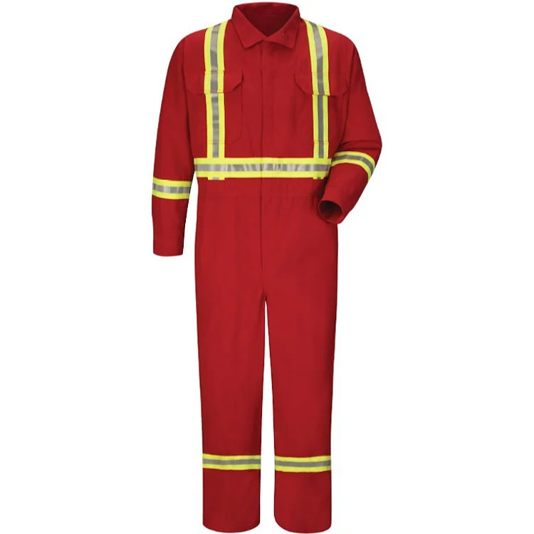 Offshore Reflective Safety Coveralls 100 Cotton  Oil Rig Working Short Sleeve Coverall