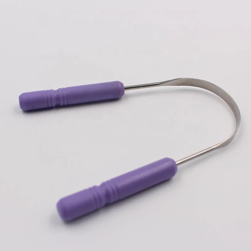 Daily used personalized stainless steel tongue scraper for adult