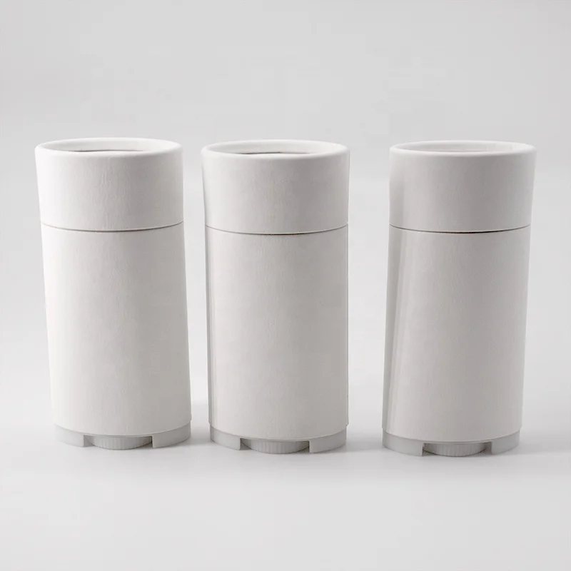 Перерабатываемый овальный контейнер для дезодоранта пустой из крафтовой бумаги цилиндрические коробки Овальный дезодорант масляного масла упаковка