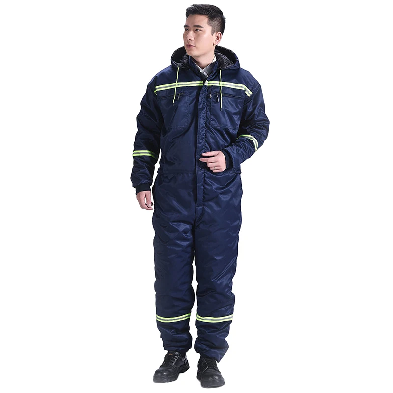 Winter long-sleeved cotton coveralls, reflective workwear suits, factory workshop labor insurance clothing company employee work