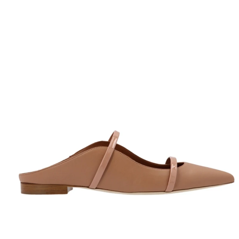 
Mules Shoes Women 2021 Women Flat Slippers Casual Leather Material For Shoes 