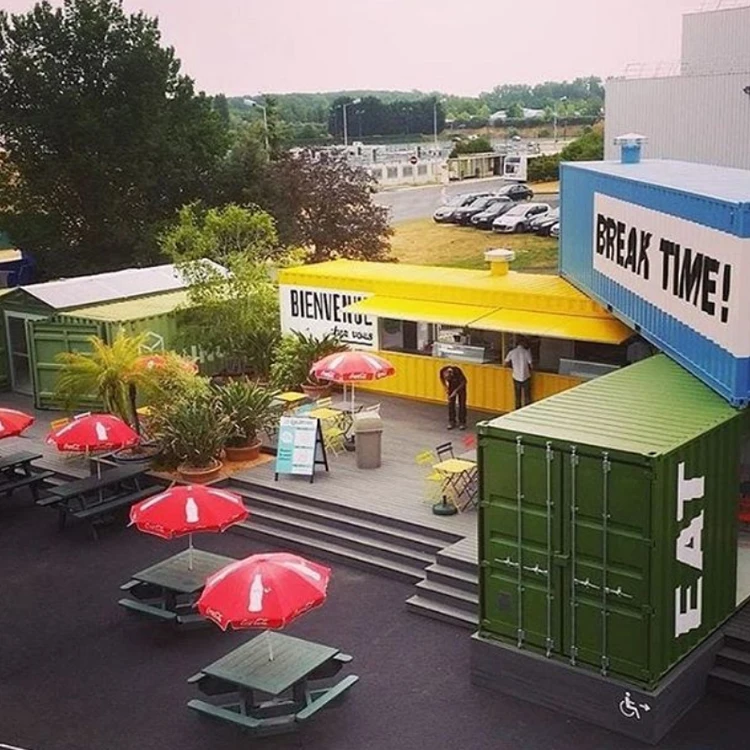 Easy Assemble prefabricated restaurant metal container coffee shop Made In China