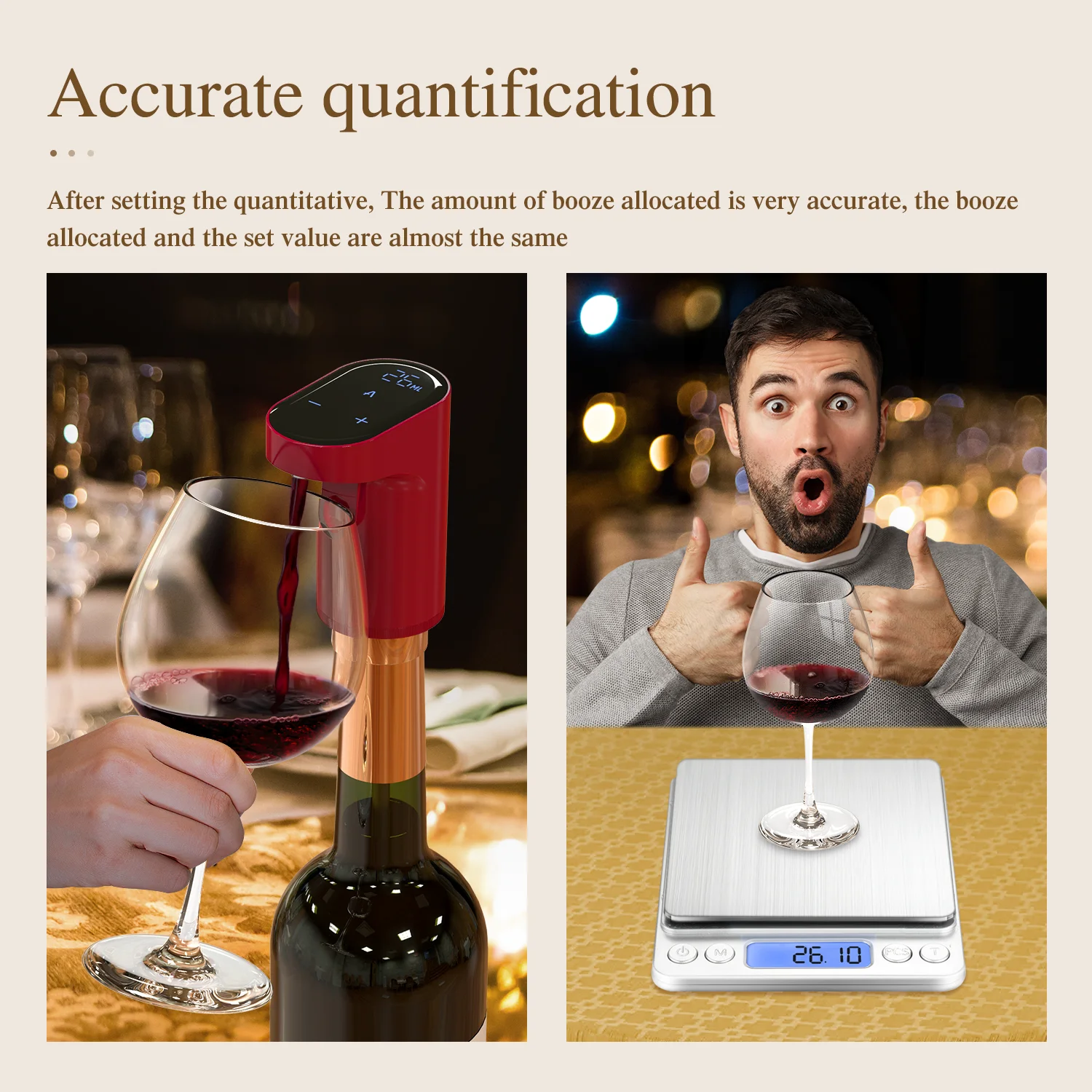 smart quantitative liquor dispenser pump pourer whiskey aerator automatic electric wine decanter