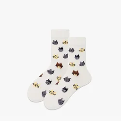 Custom Knit Design Logo Crew Manufacturer Socks Unisex Cat Design Teen Tube Socks Colorful Fashion Socks