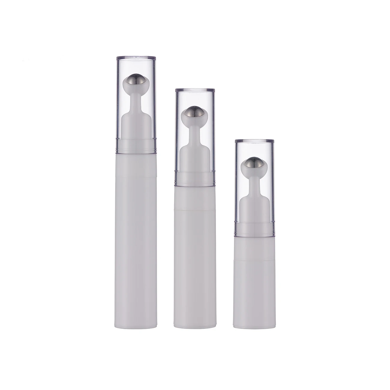 Eye Cream Bottle Syringe Airless Pump Roller Bottle Hot Sale Ready to Ship 5/10/15ML White Skin Care,eye Cream Bottle Plastic