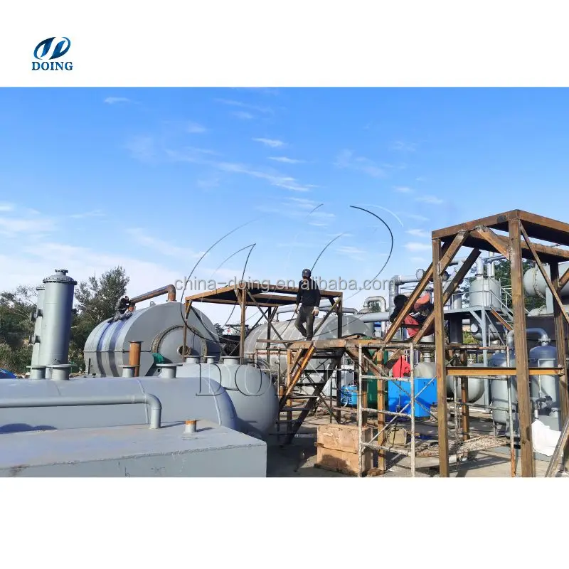 Batch Type Waste Tyre Pyrolysis Reactor 10TPD Waste Pyrolysis Machine
