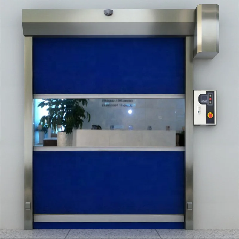 Warehouse Clean Room Automatic high speed Rapid Door PVC Fabric Rapid Roll up Door