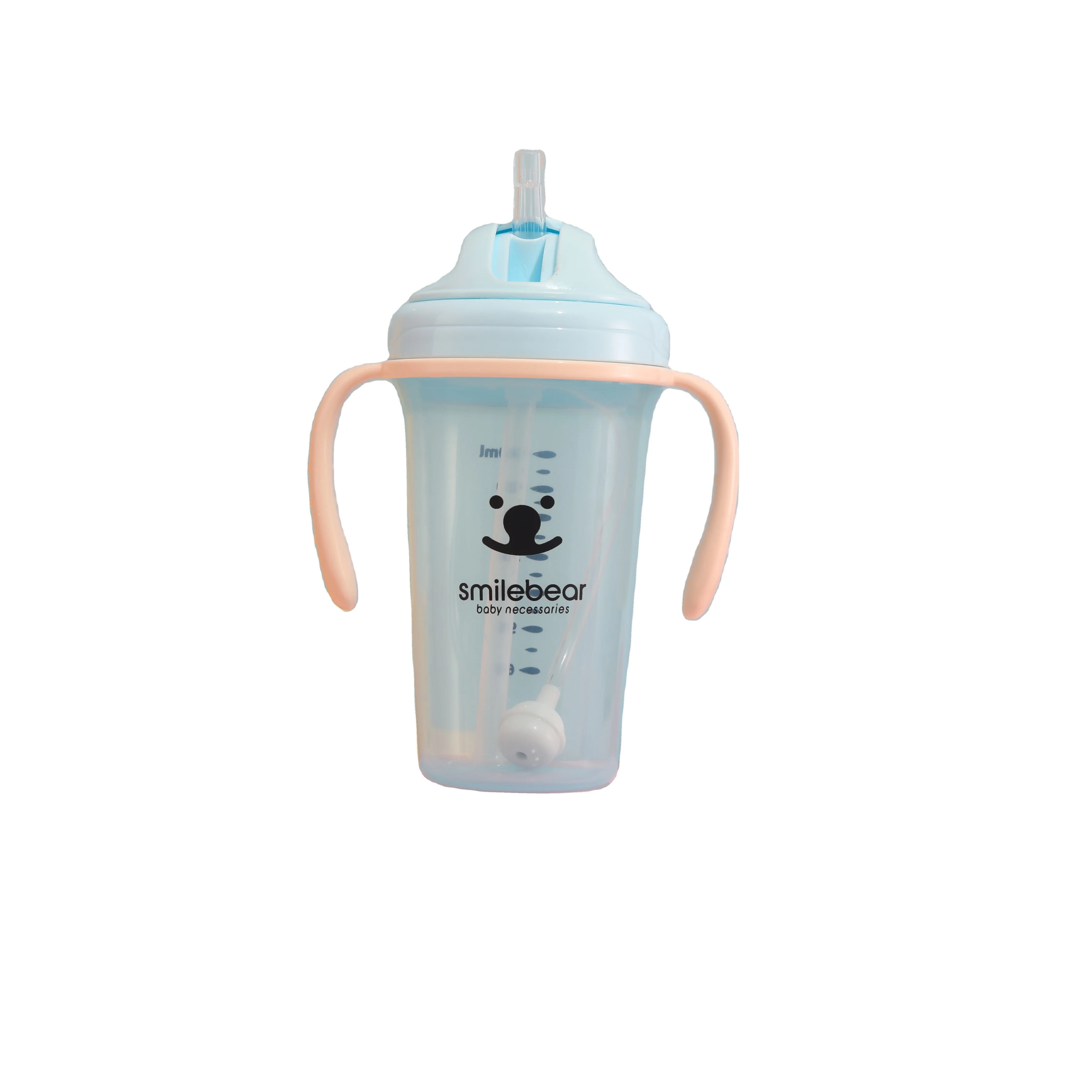 
New arrive single layer cup BPA Free Lovely Cartoon 240ml Baby Sippy Cup/Baby Training cup With Straw and handle 