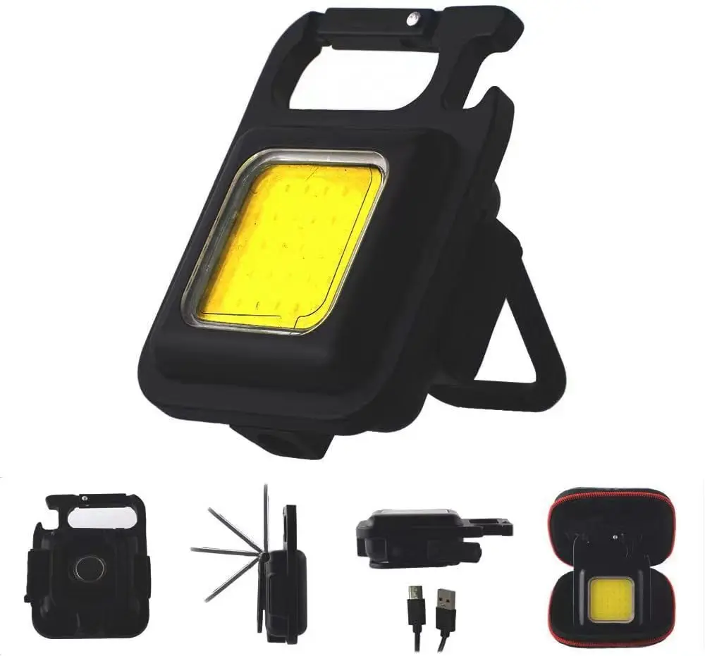 Portable Bright 500MAH USB LED Rechargeable Torch Light Small Pocket Flashlights Camping Keychain Light