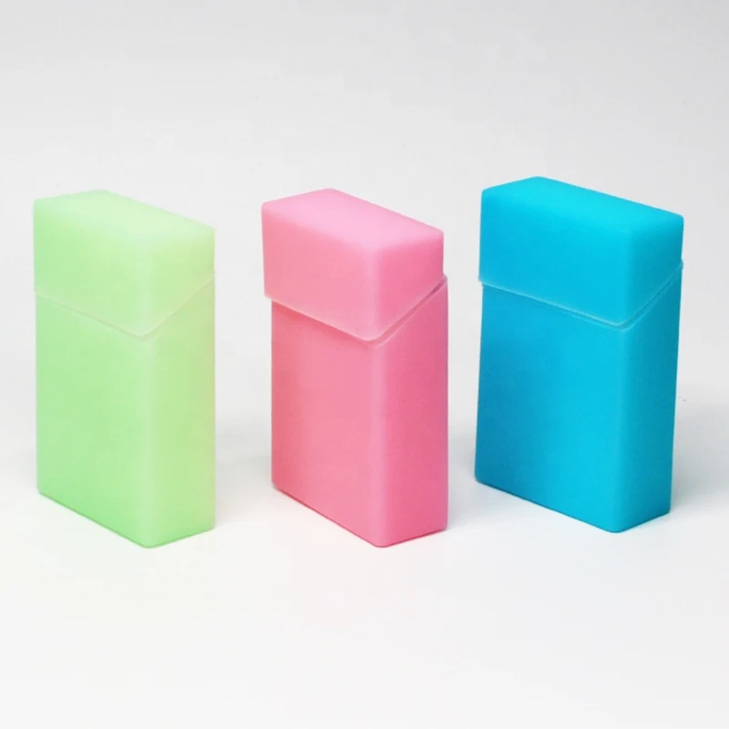 UKETA customized portable plastic case waterproof soft cigarette pack silicone cigarette box for 20pcs