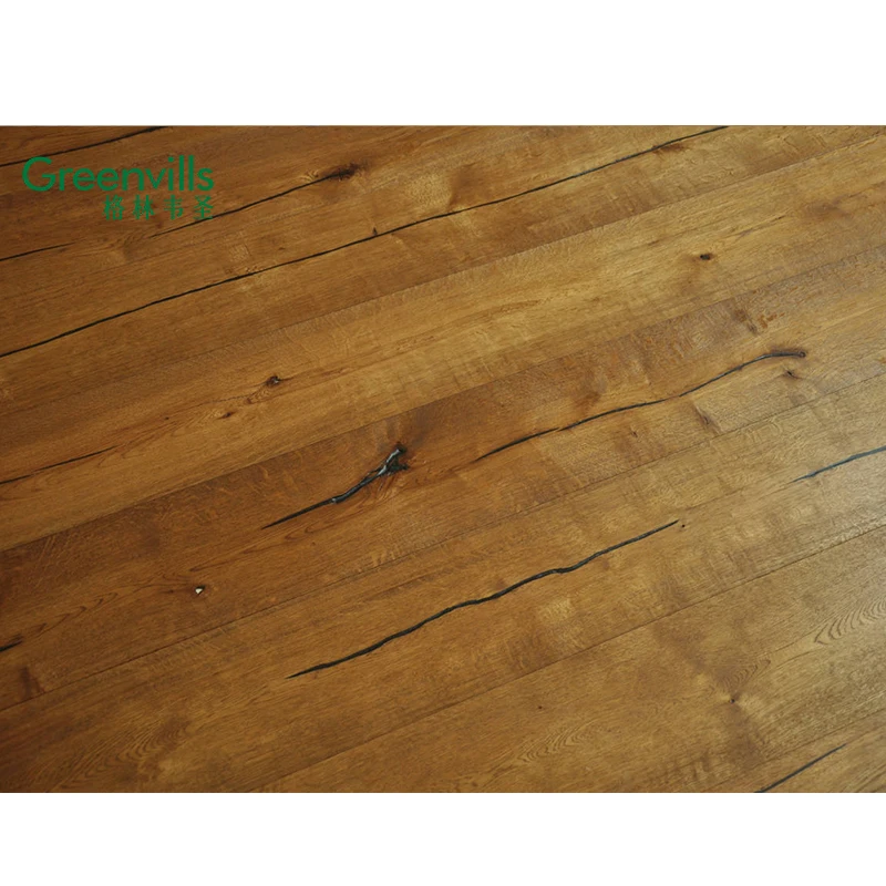Greenvills 190MM wide European white oak engineered wood flooring Guangzhou factory distressed oak multiply hardwood flooring