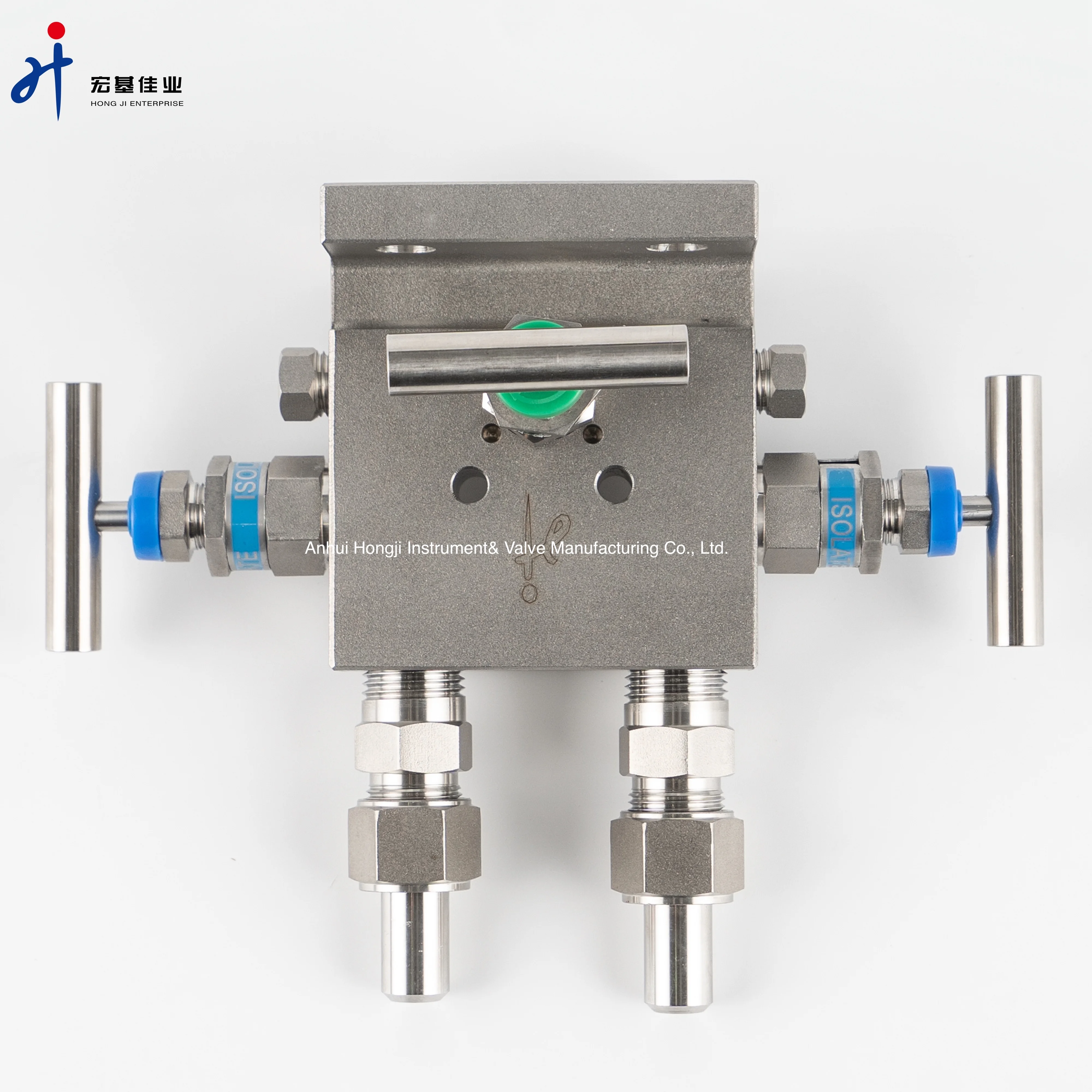 6000 psi High Pressure Gauge Transmitter Stainless Steel 3-Way Valve Manifold T Type Gauge Manifold