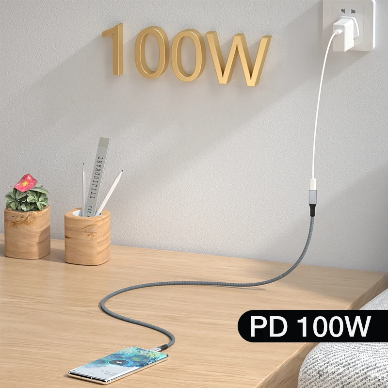 ULT-unite Factory Direct 0.3m 0.5m 0.8m USB4 Cable Gen 3 Full Feature Type C Cable 40Gbps 100W USB 4 Extension Cable