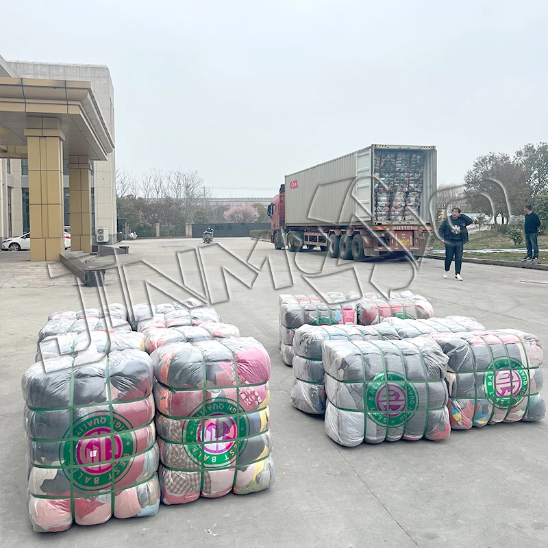 Jinmao wholesale grade B used jeans dark light blue fashion casual baggy used clothes for Men mixed bales