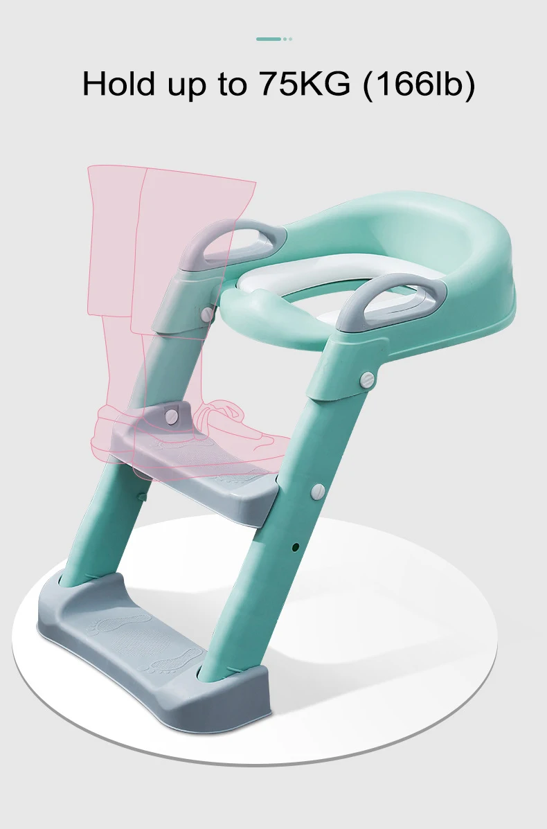 Folding Infant Potty Seat Urinal Backrest Training Chair with Step Stool Ladder for Baby Toddlers Boys Girls Safe Toilet Potties