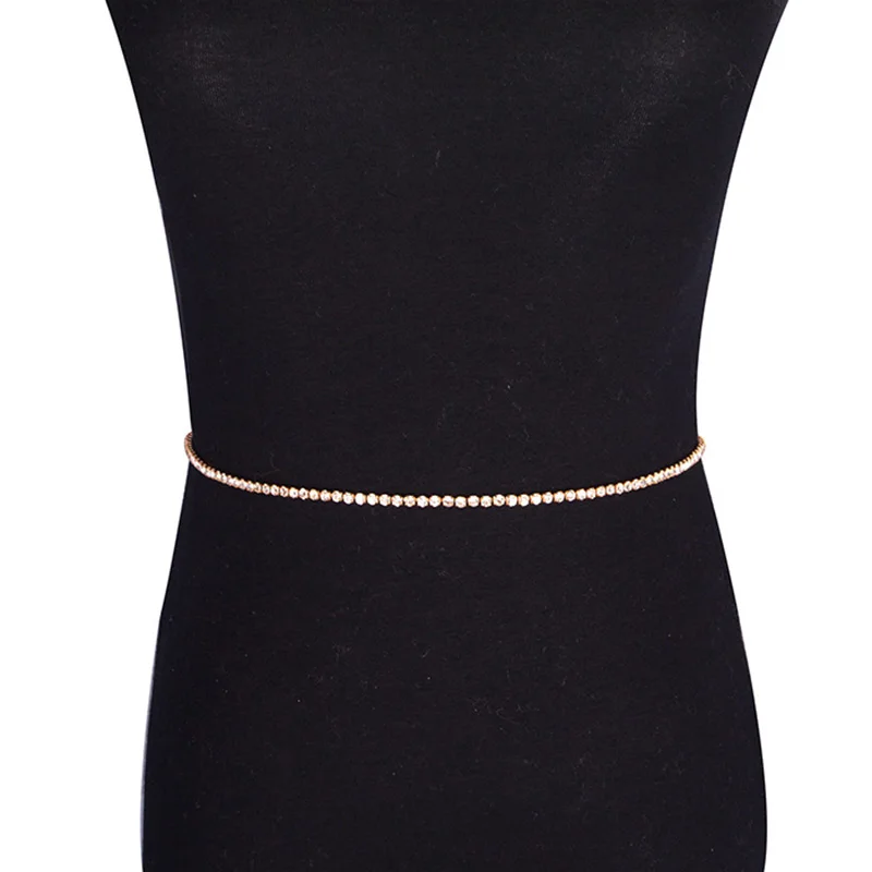 Hot Sale Sexy Rhinestone Waist Body Chain Silver Party Belly Body Chain Nightclub Waist Belly Chain For Women Girls