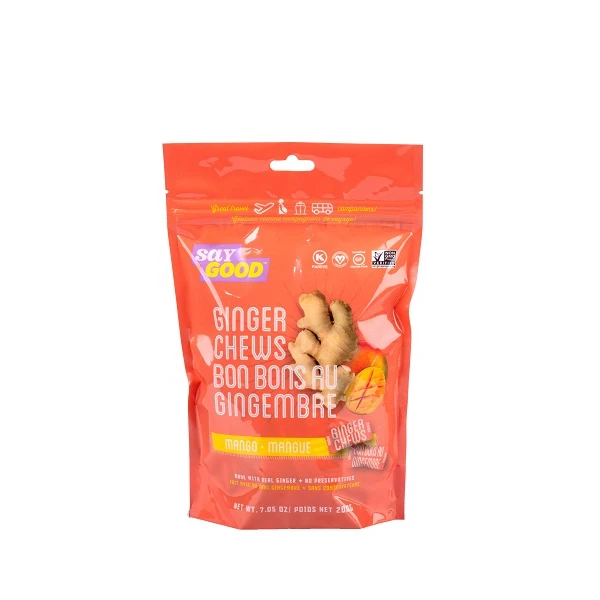 Saygood 200g mango flavor ginger chews Indonesia SINA ginger candy making factory
