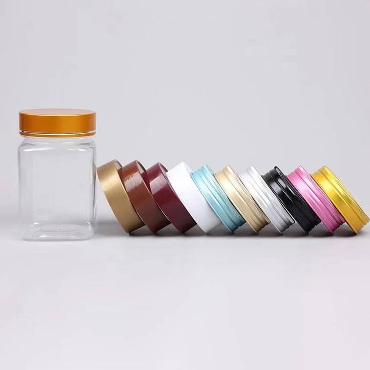 Low Price 100ml 200ml 350ml 500ml Clear Honey Plastic Jar Square Honey Storage Jars with Screw Lid