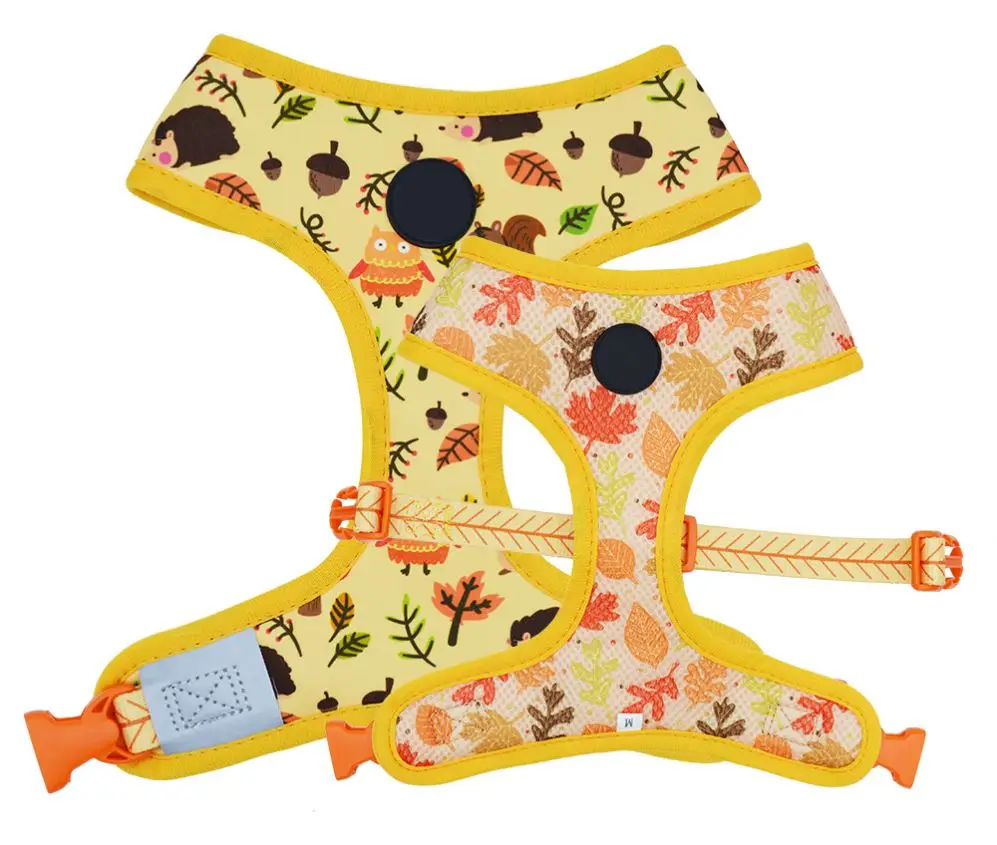 Duo Reversible Two in One Custom Pattern Dog Harness Vest For Walking,Running,Training