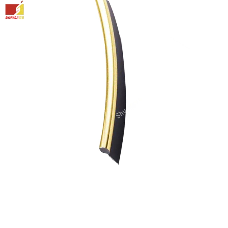 Hot sale Metallic Brushed Sofa /chair decorate strip  pvc edge banding tape trim strip Customized P-shaped edge strip