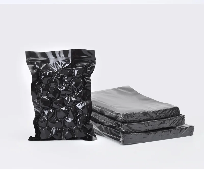 Black Yin And Yang Nylon Vacuum Food Sealer Bags Sausage Gas Compressed Sealed Fresh Packing Bag Commercial