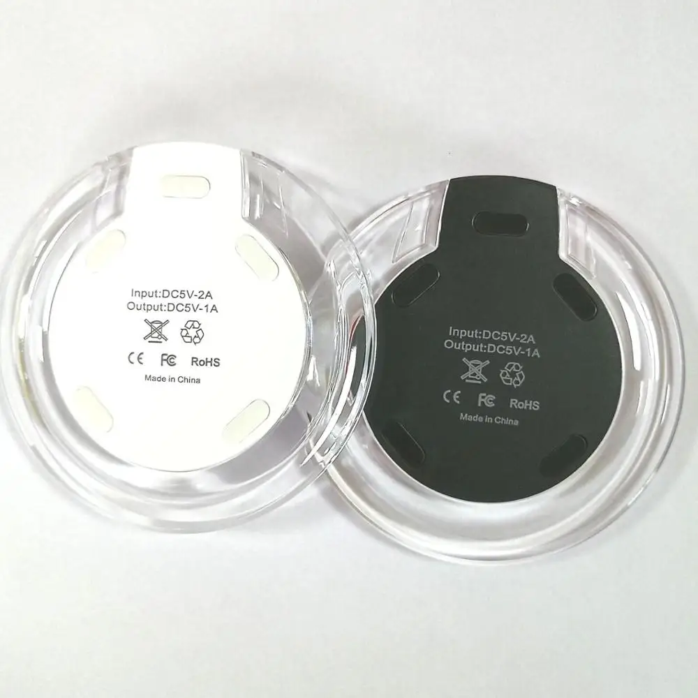 Qi fantasy 5W micro limitless wireless charger LED Silicone anti-skid ring wireless  charger