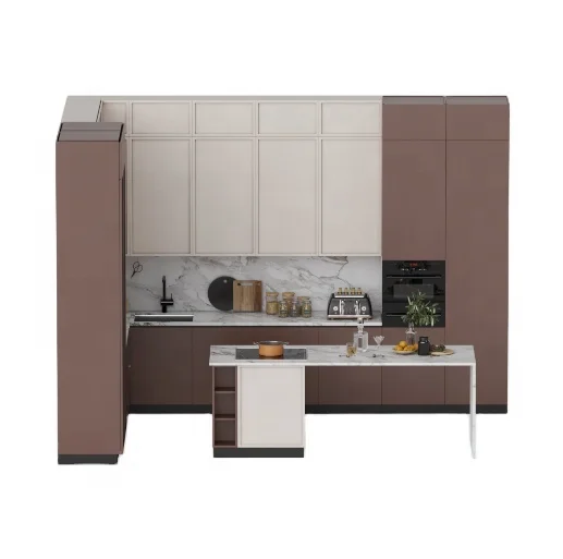 Modular Modern Designs Kitchen Cabinet Complete Sets Cheap High Gloss Lacquer Door with Wood Material for Kitchen Room Furniture