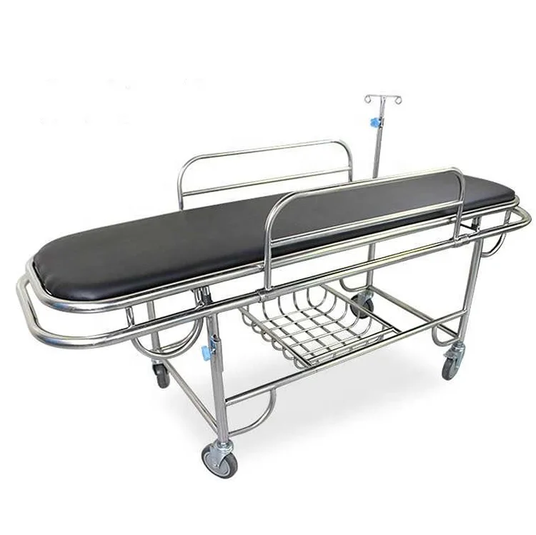Ambulance Emergency Cart Stainless Steel Patient Stretcher Trolley for Hospital use