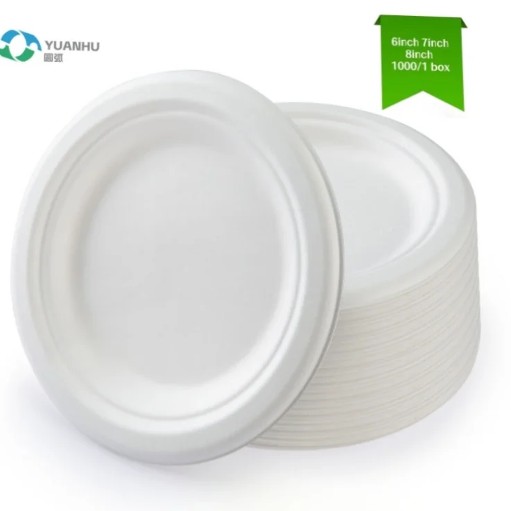 Bio Degradable Bagasse Plates Disposable Paper Plates dinner plates