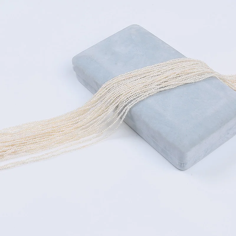 Wholesale 1.8-2mm Small Size Potato Pearl String AA Quality Tiny Freshwater Baroque Pearl