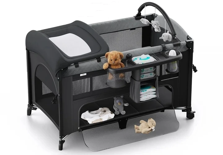 baby children bed folding foldable kid baby playpen with sleeper bag