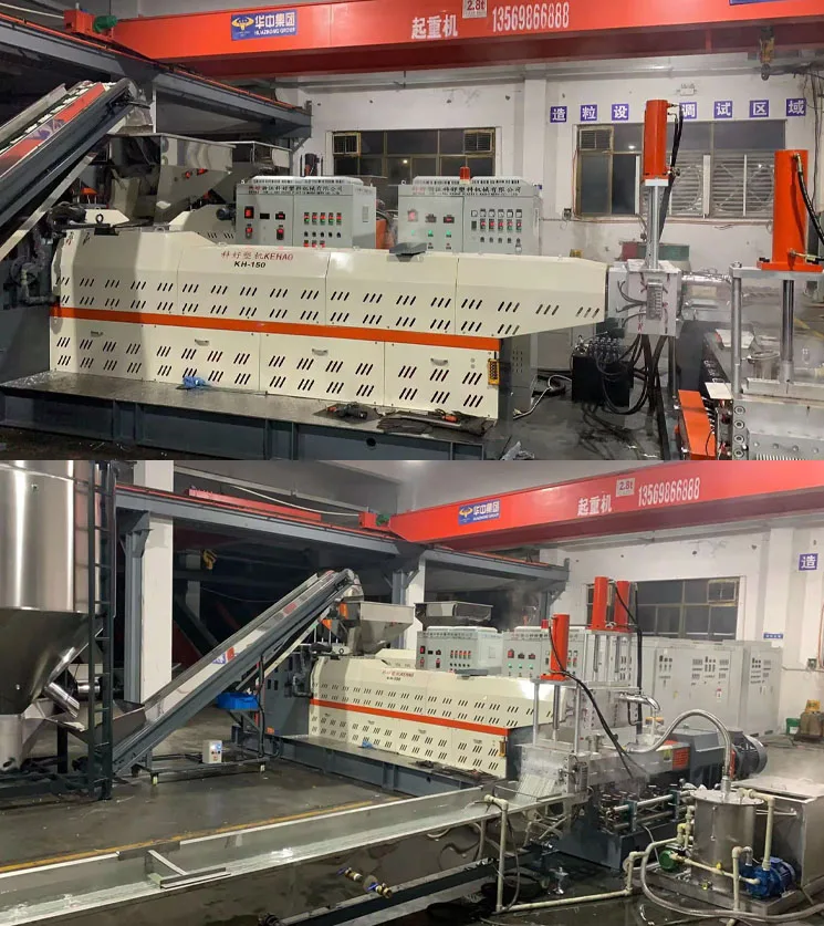 Waste PET pottles bag film recycled plastic granulation machine With Water Cooling To Make Pellets