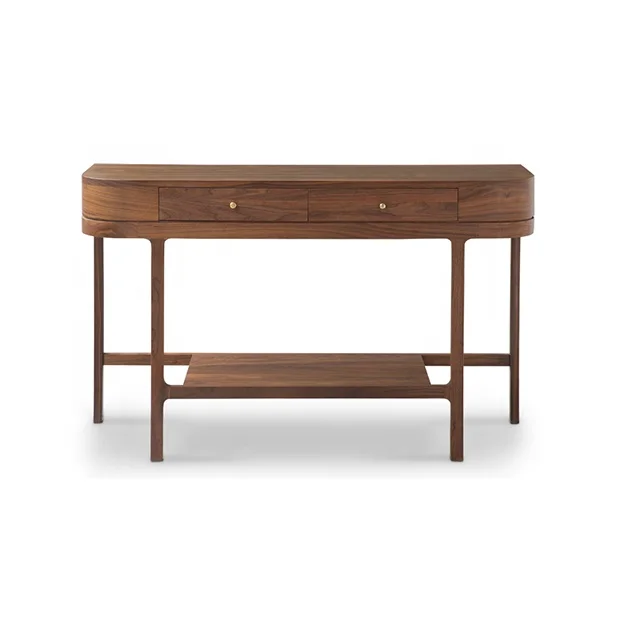 American Black Walnut Hallway Entry Wooden Hall Living Room Furniture Console Table Wood Cabinet