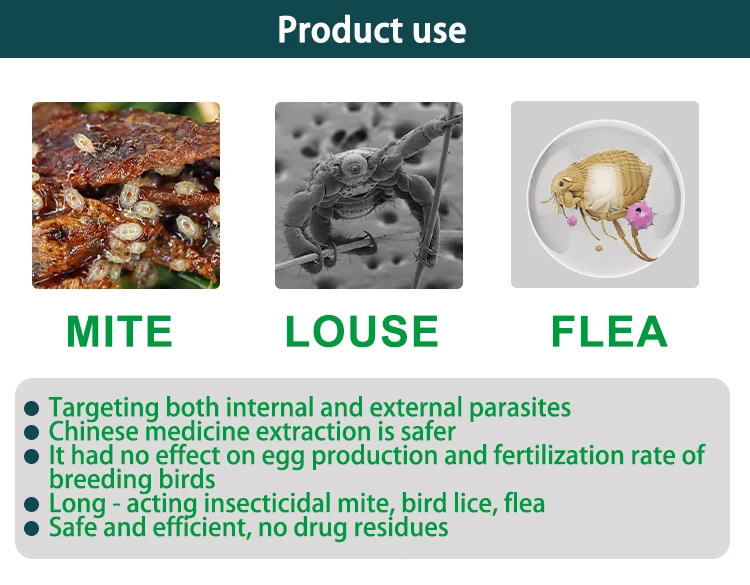Safety and effectively working chinese medicine lice mite clear for animal oral liquid