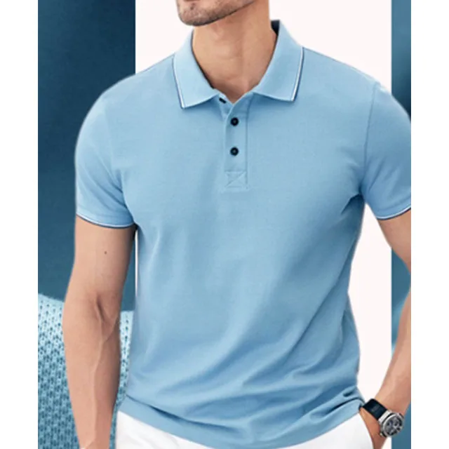 Custom Embroidered Logo High Quality 180 gsm 100% Cotton Polo t Shirt Mercerized Cotton Golf Polo Shirts