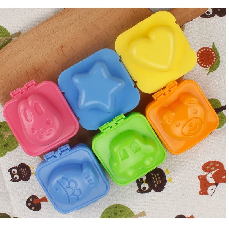 Многоразовые инструменты для суши форма рисовых шариков украшения яиц набор из 2 штук мультяшная варенного яйца