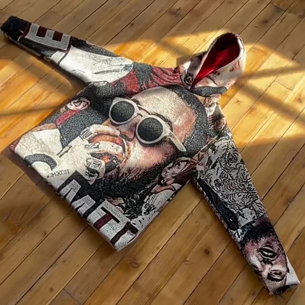 Custom Manufacturer Tapestry Clothing Woven Tapestry Hoodie