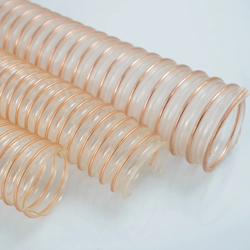 Polyurethane pneumatic hose steel wire duct tubes large diameter tpu flexible pipe