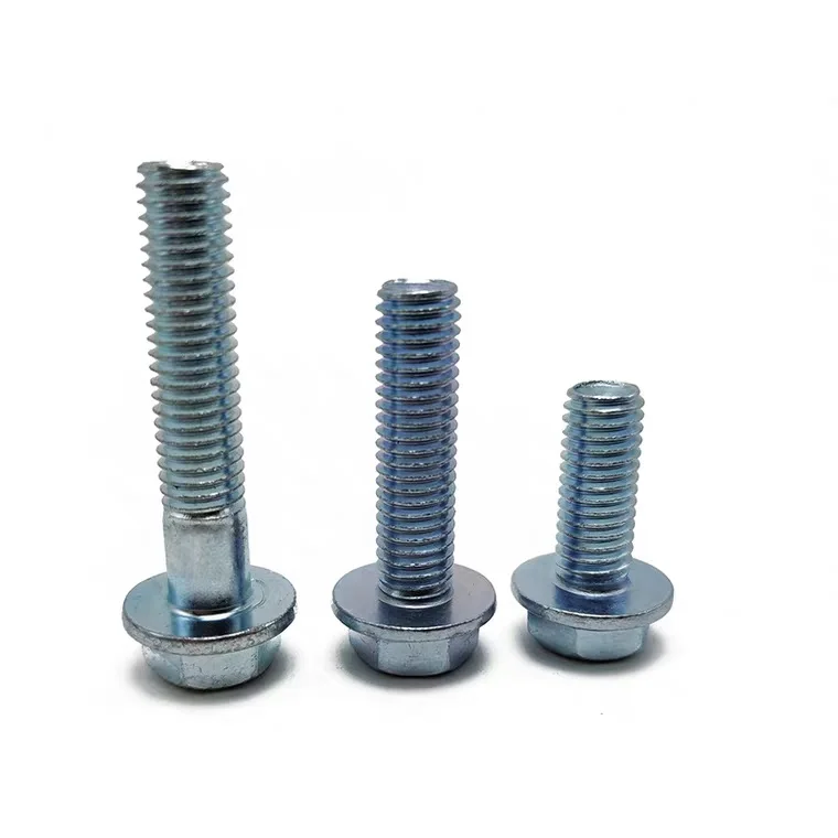 
Factory Galvanized/Black steel 8.8/10.9 grade Hex flange bolt DIN 6921 