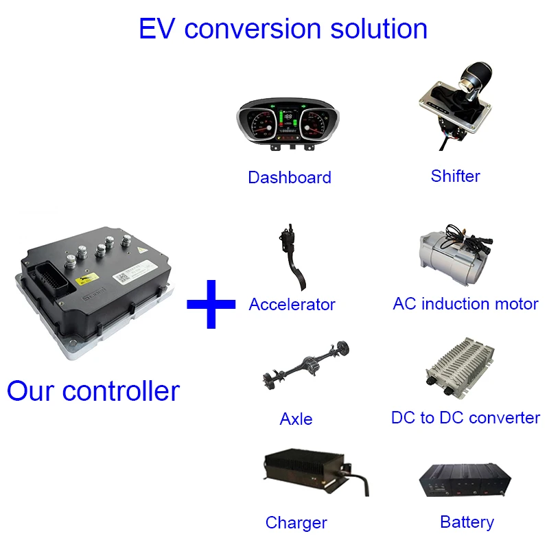 10Kw 72V AC Asynchronous Motor Controller For Electric Sightseeing Car EV Conversion Kit