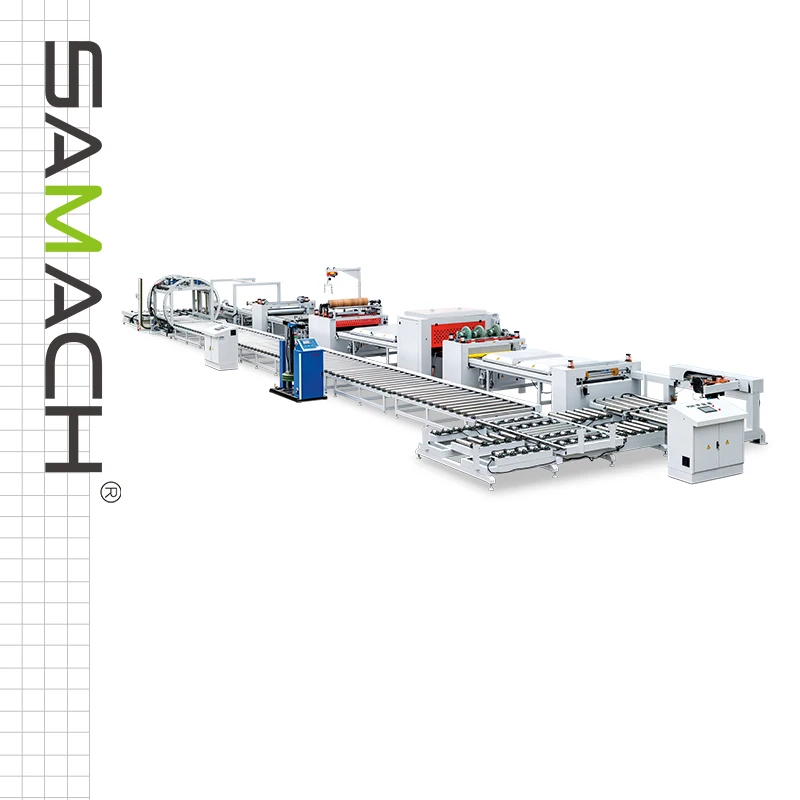 SAMACH Woodworking Sticking Machine Full Automatic Paper Lamination Line for Two Sides