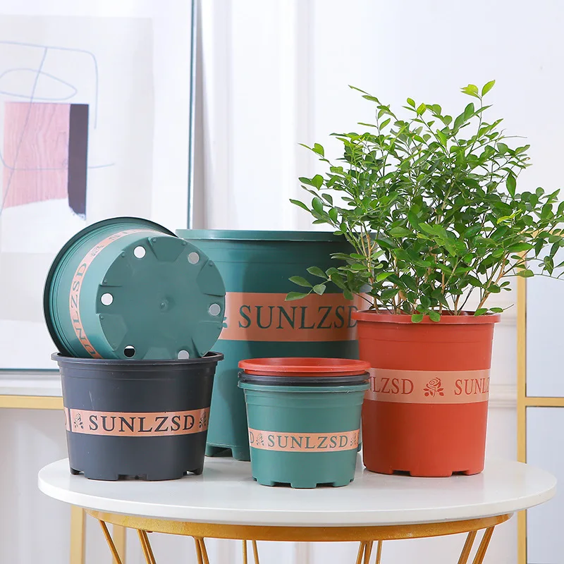 Custom Plant Pot Plastic Big Garden Flower Pots Planters Indoor 3 Gallon Nursery Pots Outdoor
