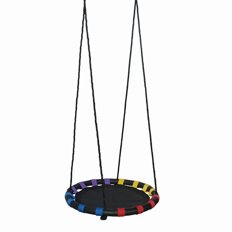Wholesale Durable Outdoor Garden Round Platform Kids Fabric Ufo Ribbon Jumping Cloth Round Swing