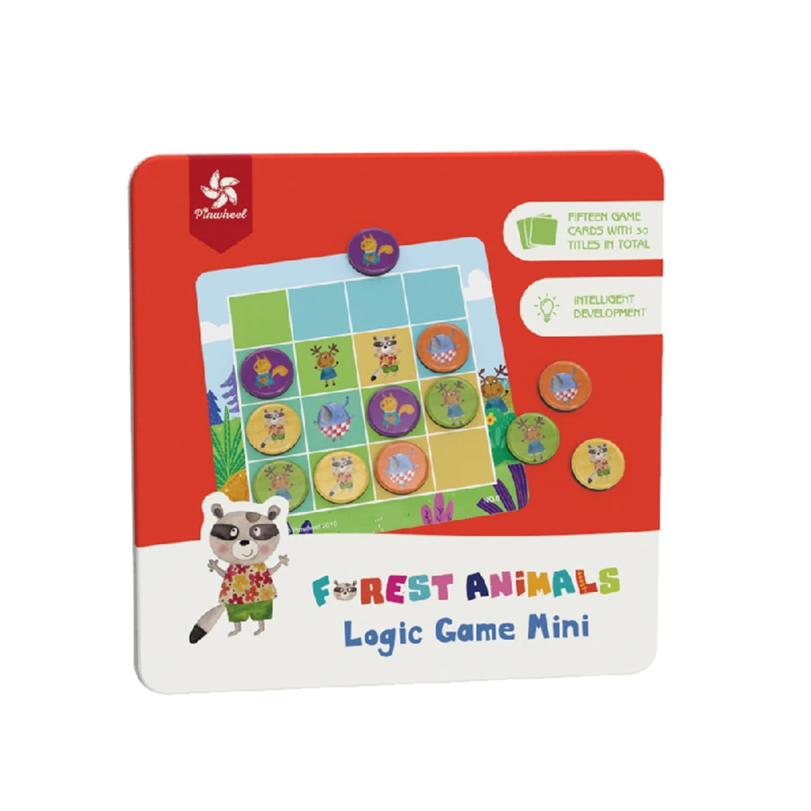 
Classical hot sale Manufacturer wholesale Educational logic Board Game Printing Custom Forest Animals Magnetic pieces tib box 