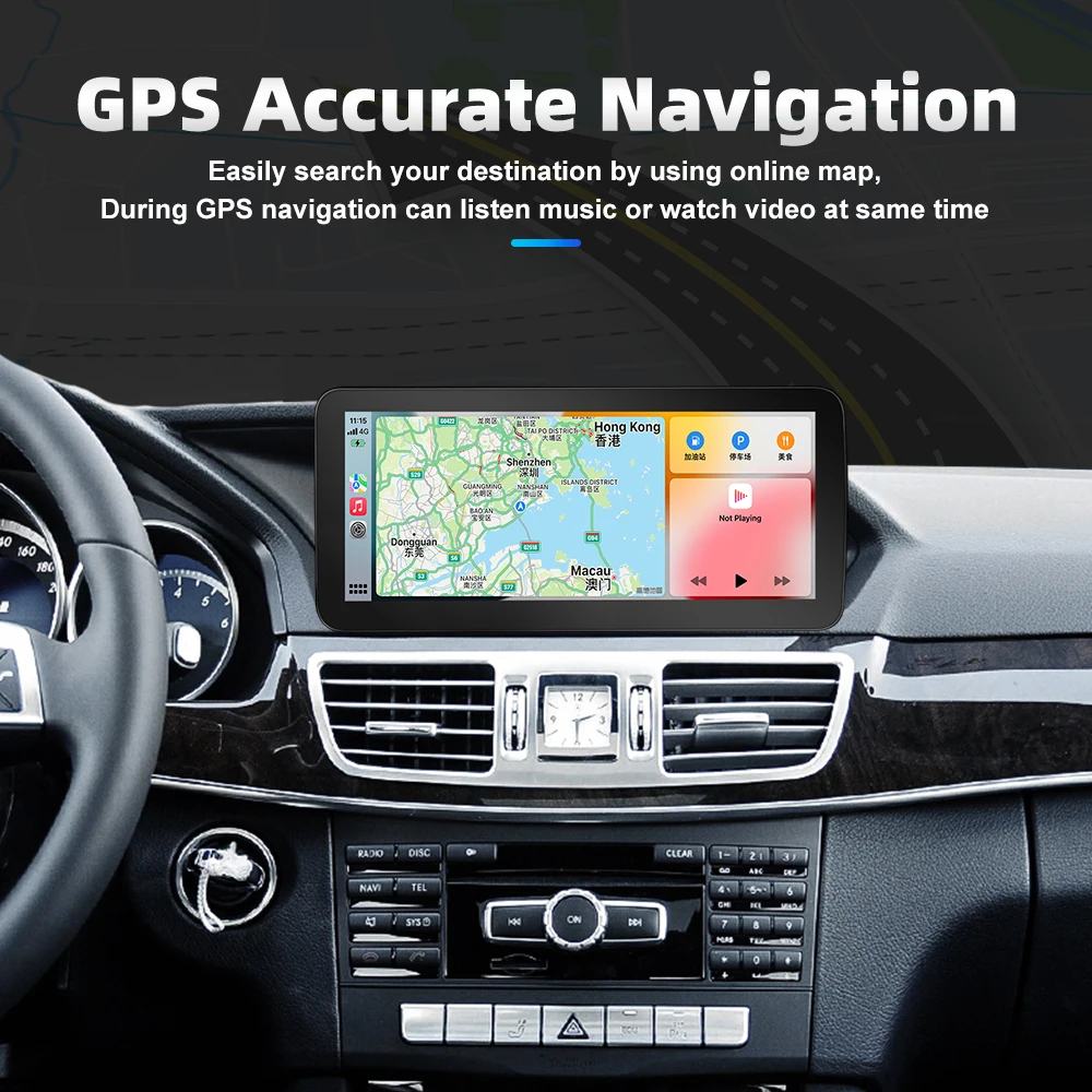 12.3 Inch Linux System Adroid Auto Carplay Screen Car Radio Multimedia For Mercedes E W212 2009-2016