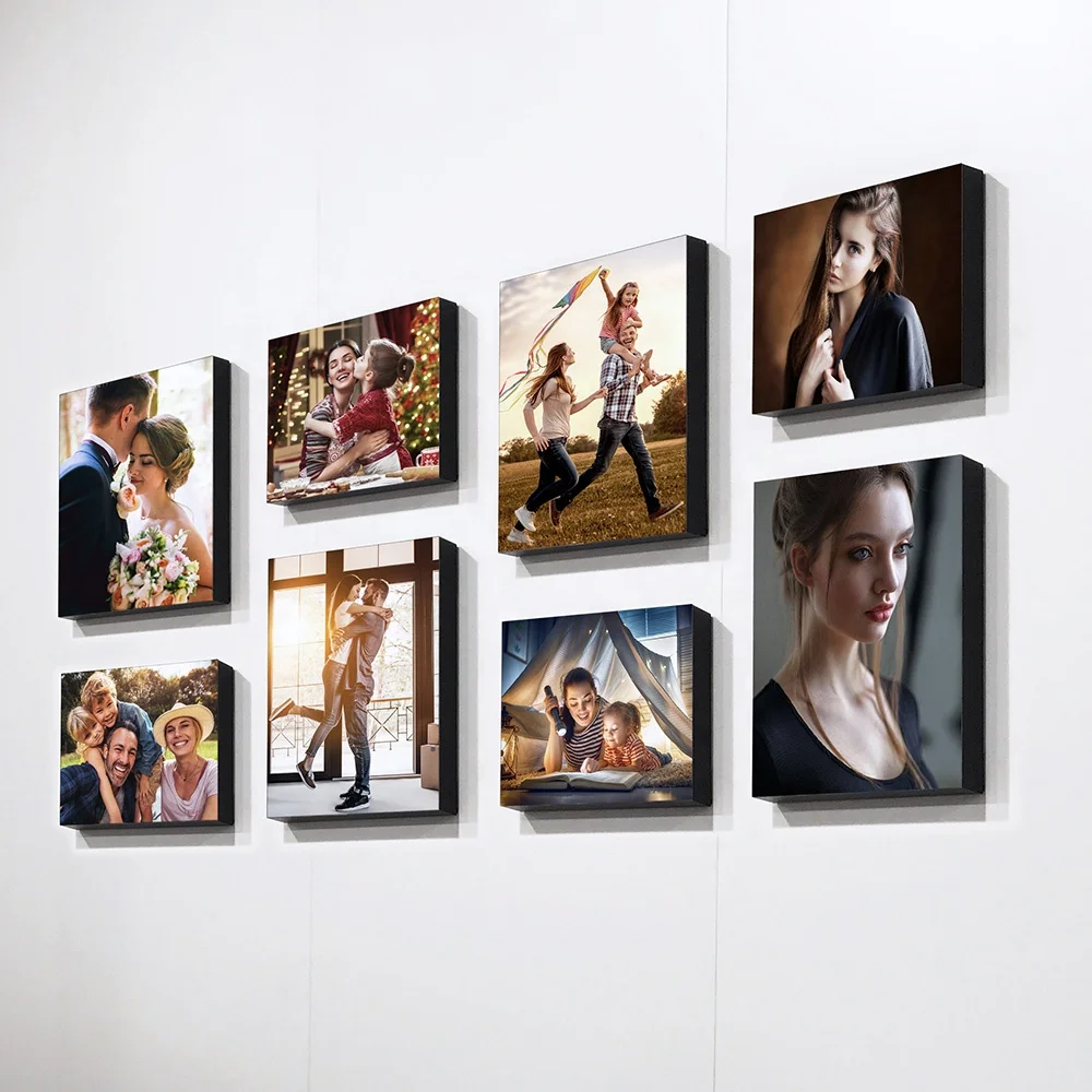 Фабричная Прямая продажа 4*6/5*7/6*8/8*10/A4/11*14 роскошный модный фотоблок MDF фотопанель настенное искусство для украшения дома