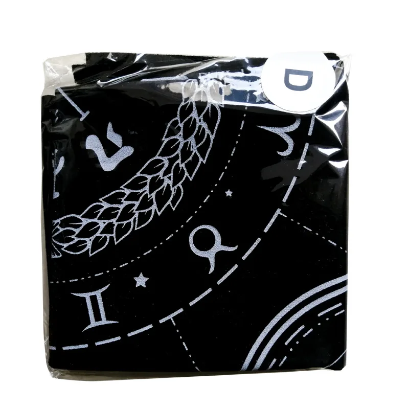 Twelve constellations 49*49cm tarot cloth Divination printed Velvet Tarot card Altar table cloth
