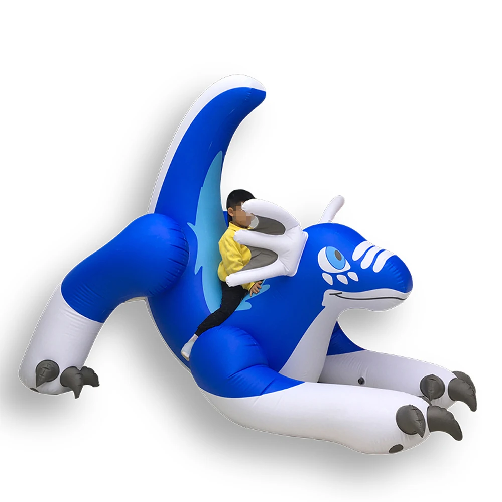 Wholesale PVC blue dragon cartoon inflatable pool play garden suit party and event Toy Animal OEM customized