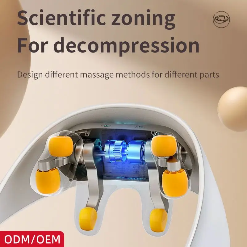 Professional neck massaging device hot compress shiatsu neck massager promote blood circulation
