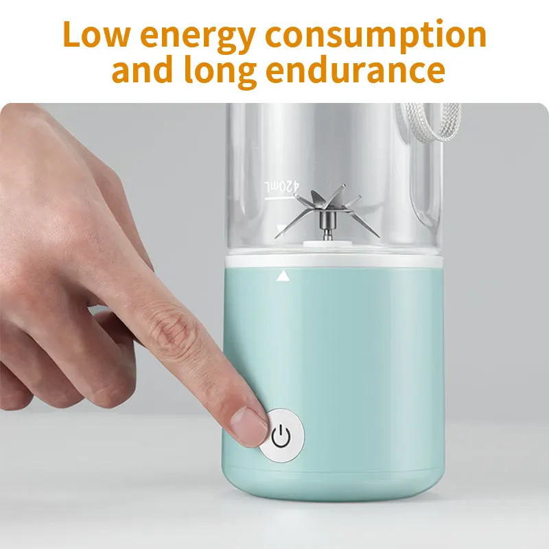 ODM OEM USB Rechargeable Small Mixer Blender 6 Blades Electric Juicer Mini Portable Blender Fruit Mixers